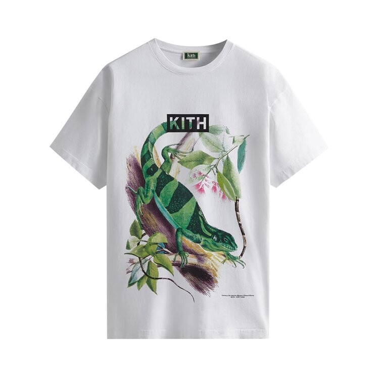 

Футболка Kith For AMNH Lizards Vintage Tee 'White', белый
