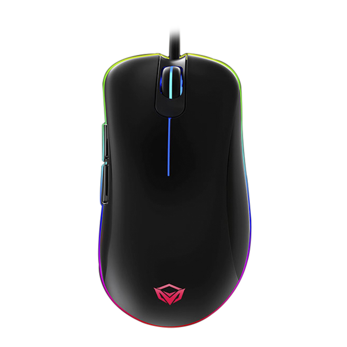 цена Проводная игровая мышь MeeTion GM19 с RGB подсветкой, черный