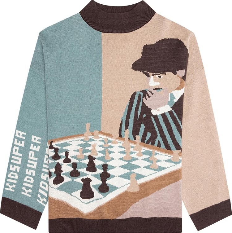 

Свитер KidSuper Chess Sweater 'Multicolor', разноцветный, Коричневый