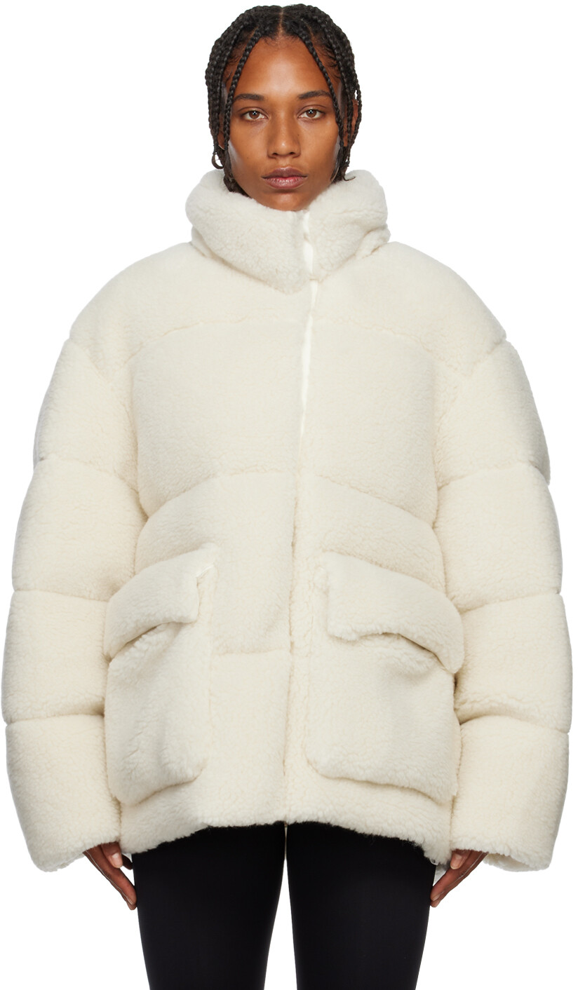 

Белый плюшевый пуховик Off-White
