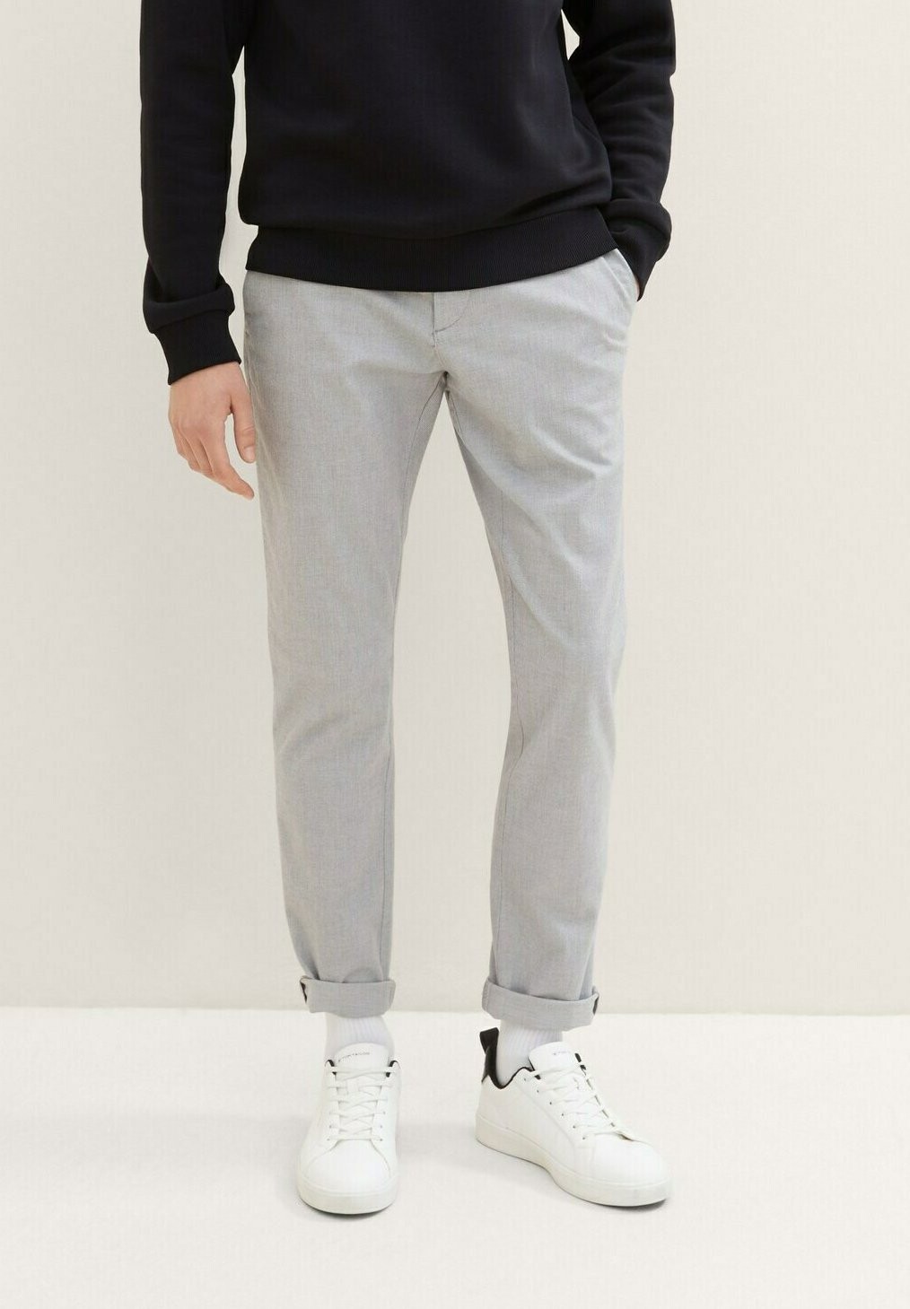 

Брюки TOM TAILOR DENIM, цвет grey white mini houndstooth