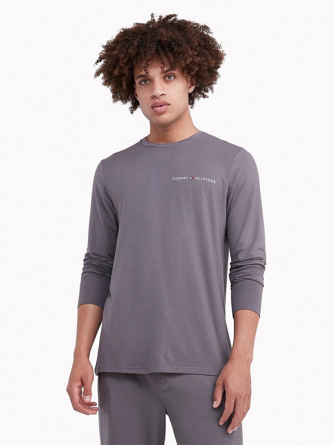 

Cвитшот Tommy Hilfiger lounge stretch crewneck, серый