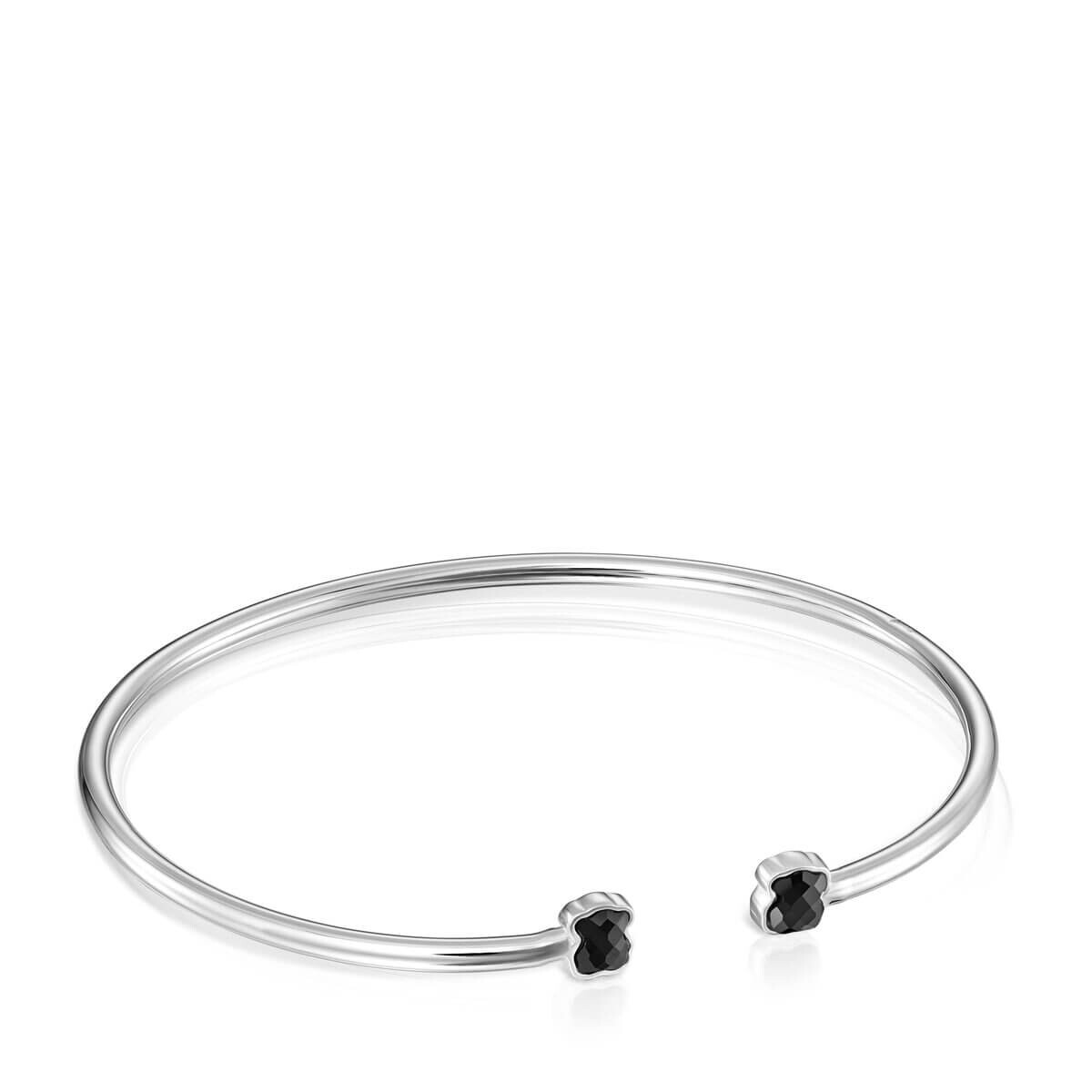 

Браслет Tous Mini Onix With Onyx 5,5cm, серебро