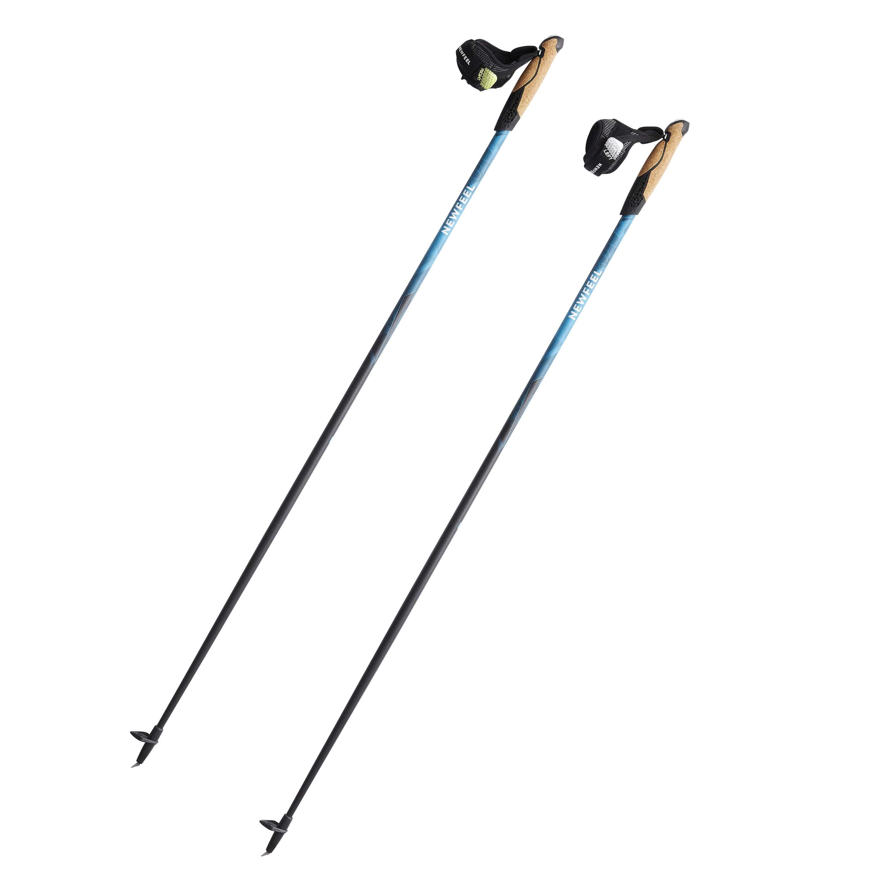 Палки для скандинавской ходьбы Newfeel NW P700, бирюзово-синий палки для скандинавской ходьбы stingrey 115 135 см