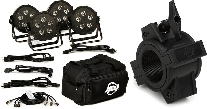 

Комплект ADJ Mega Flat Hex Pak 4x RGBWA+UV Par с кабелями и сумкой Комплект с зажимом ADJ O-Clamp 1.5 Lighting Clamp American DJ MEG386=1 O-CLAMP/1.5=1