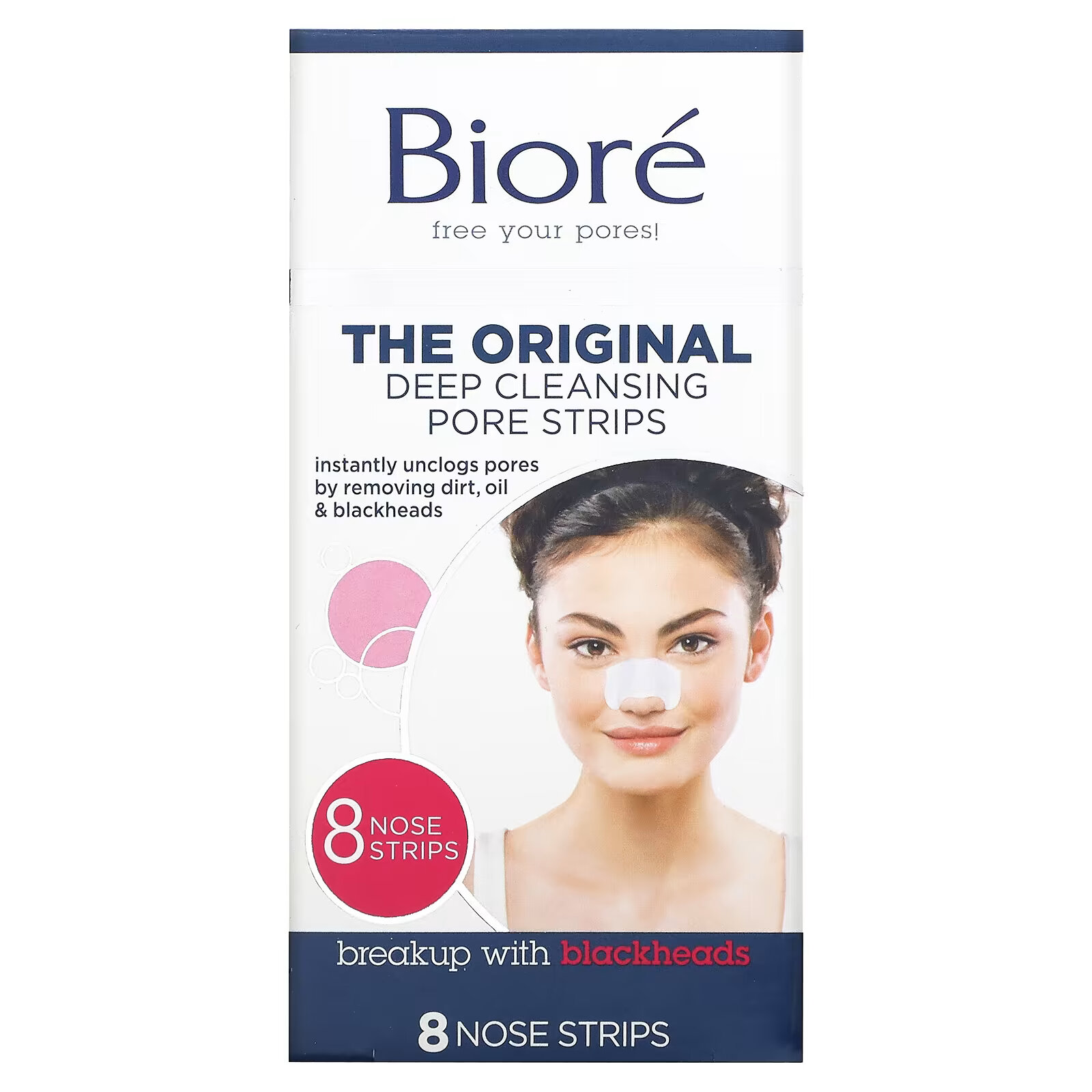 Biore, Полоски для глубокого очищения пор, 8 полосок для носа biore тканевые полоски для глубокого очищения пор 15 полосок