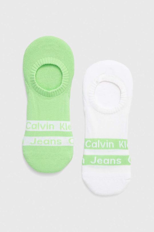 Носки , 2 пары Calvin Klein, зеленый носки wilson 2 пары зеленый