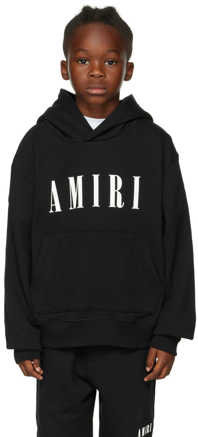 

Детская черная толстовка с логотипом AMIRI