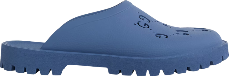 Сандалии Gucci GG Slip-On Sandal Indigo Blue, синий
