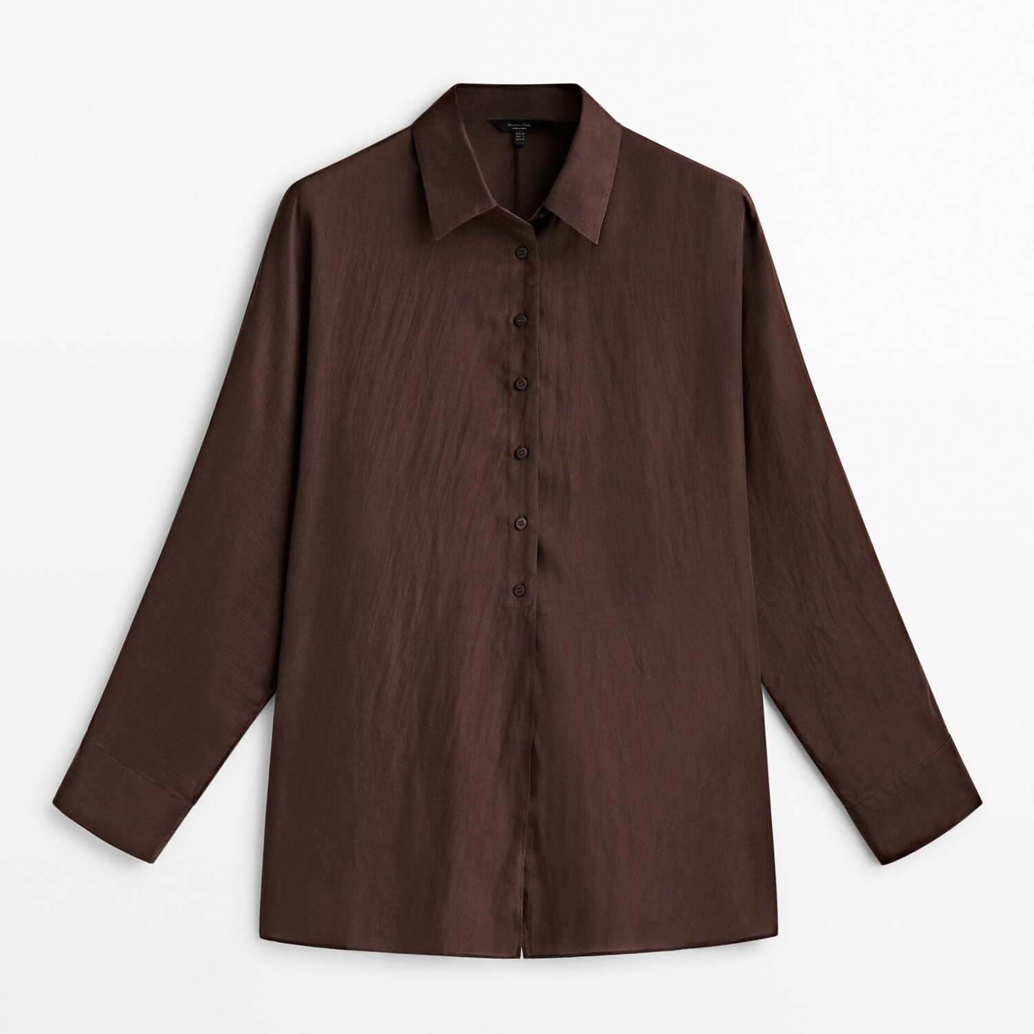 

Рубашка Massimo Dutti 100% Habotai Silk, коричневый