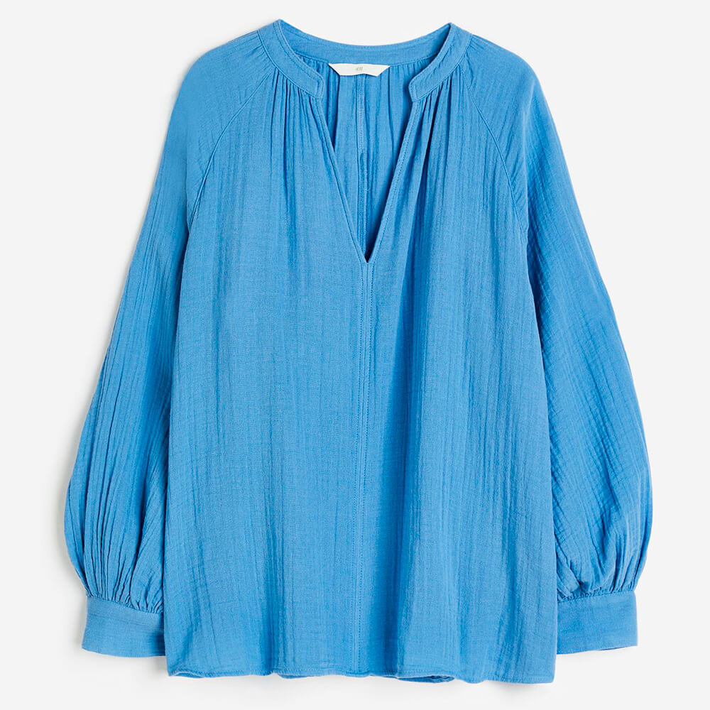 

Блузка H&M Double-weave, синий