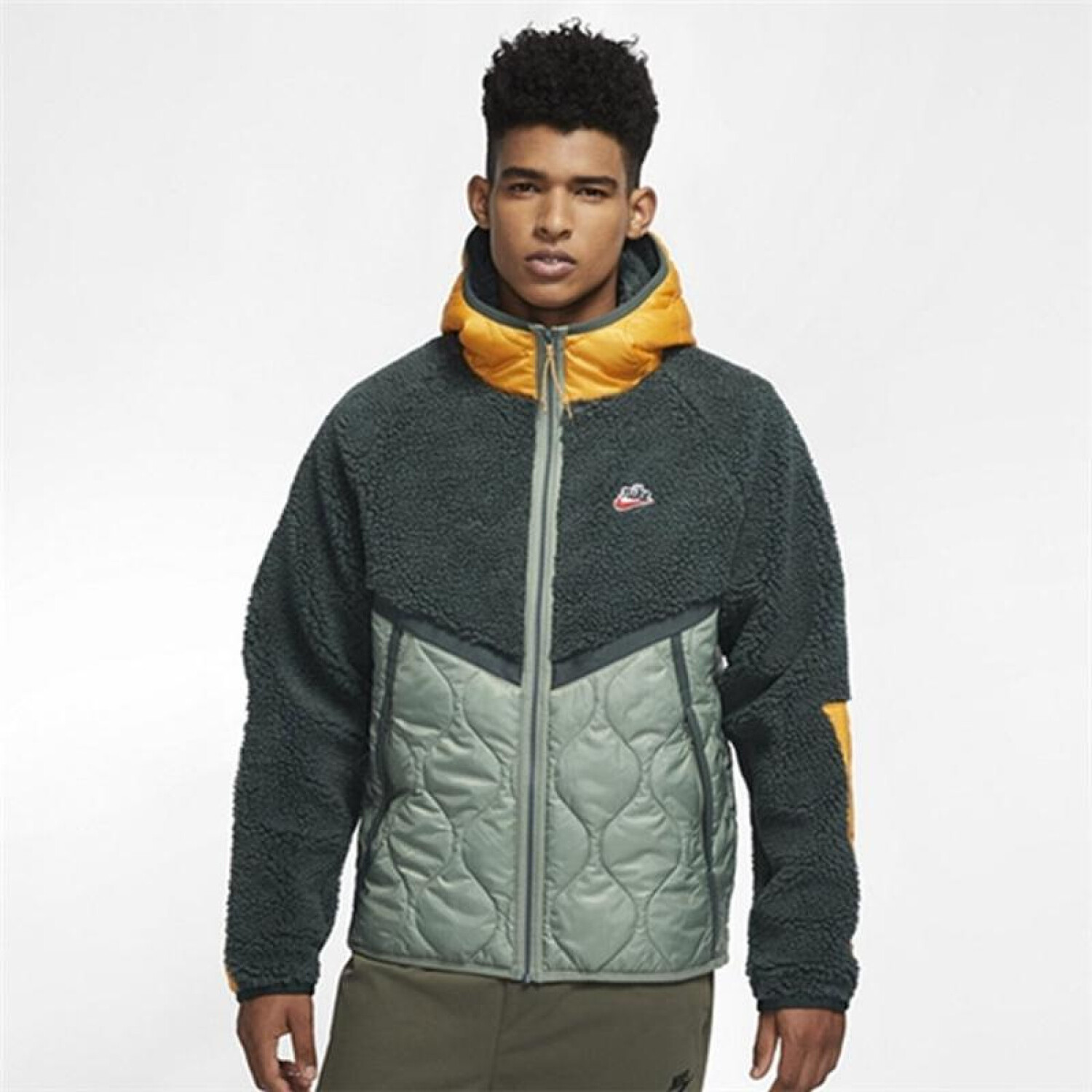 

Куртка Nike Sportswear Heritage, темно-зеленый/светло-зеленый