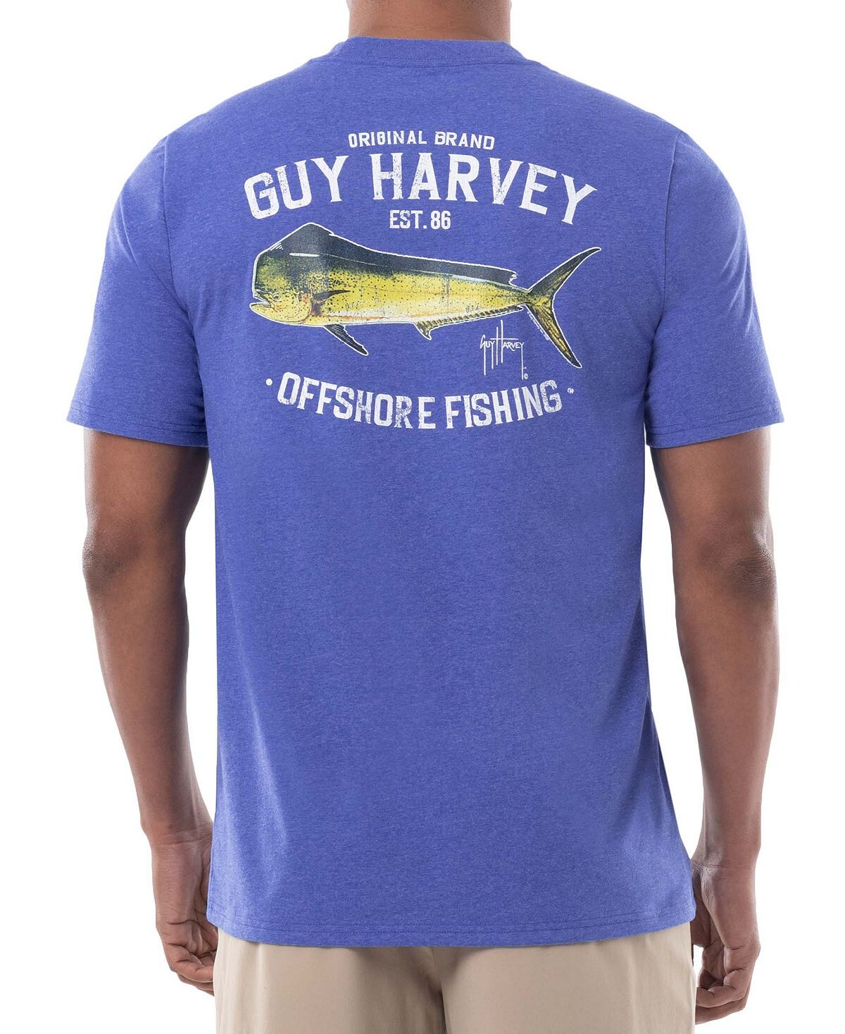 

Мужская футболка с логотипом threadcycled offshore fishing logo Guy Harvey, мульти