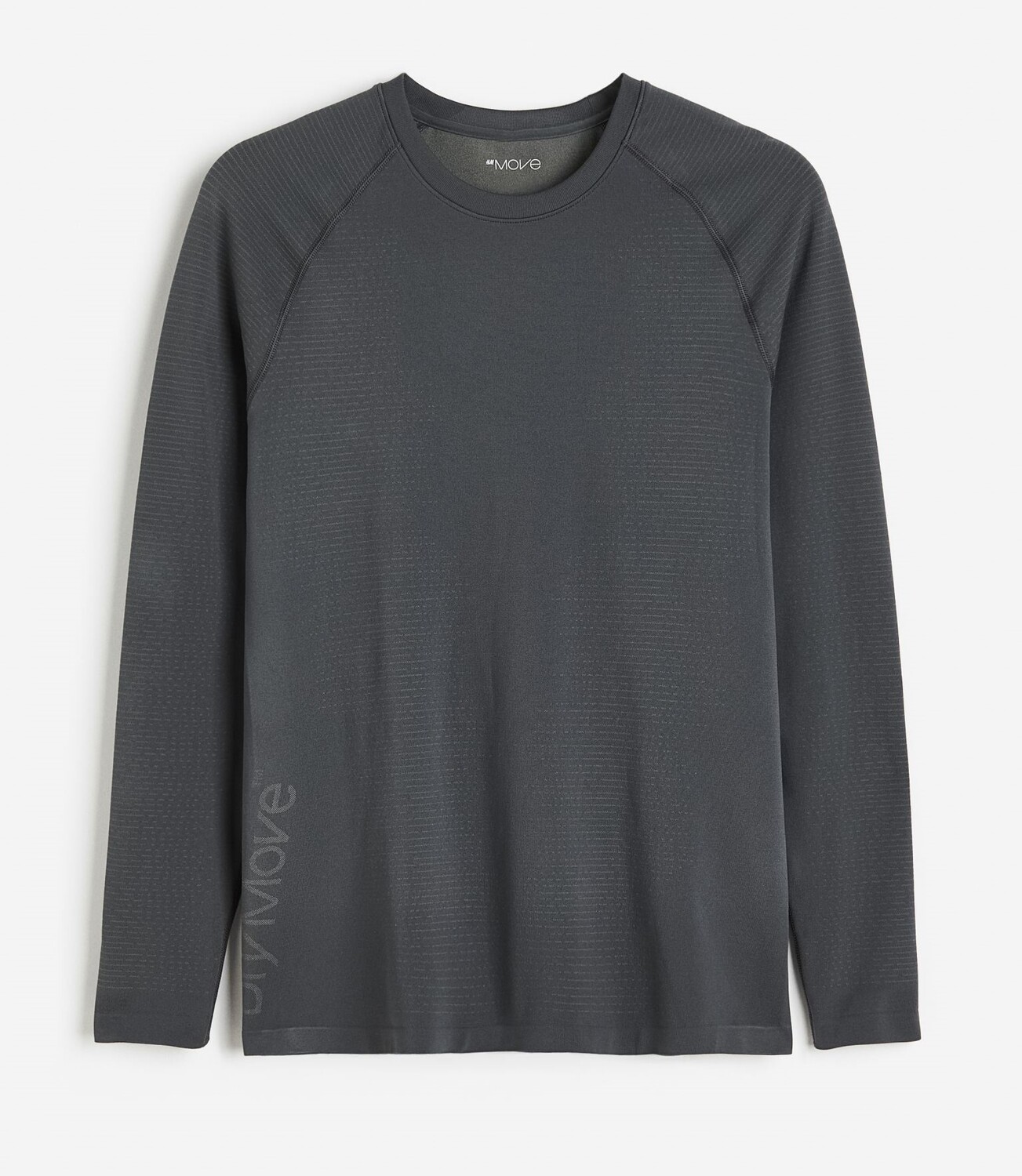 

Лонгслив H&M DryMove Seamless Long-sleeved Sports, темно-серый
