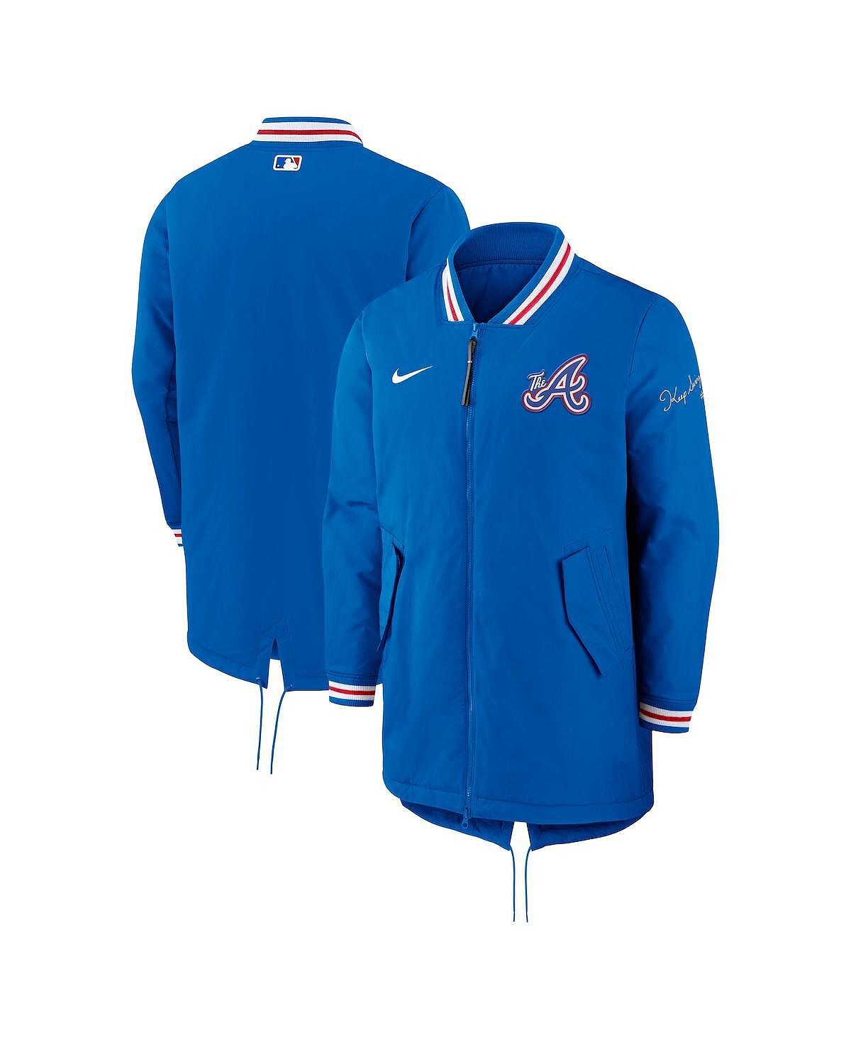 

Мужская куртка Royal Atlanta Braves 2023 City Connect Authentic Collection Dugout с длинными рукавами и молнией во всю длину Nike