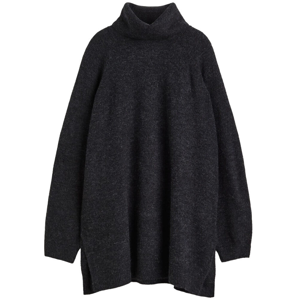 

Свитер H&M+ Turtleneck, темно-серый меланж