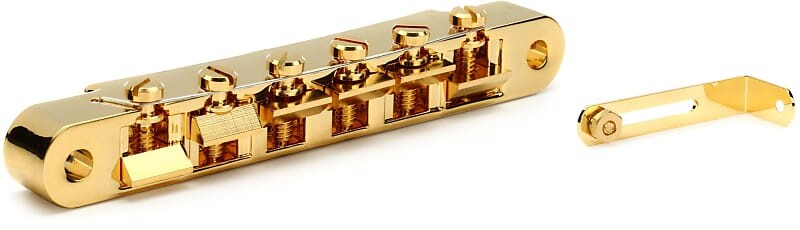 

Аксессуары Gibson ABR-1 Tune-O-Matic Bridge с полной сборкой - золотой комплект с аксессуарами Gibson Монтажный кронштейн накладки для Les Paul - золотой Gibson Accessories PBBR-020=1 PRPB-010=1