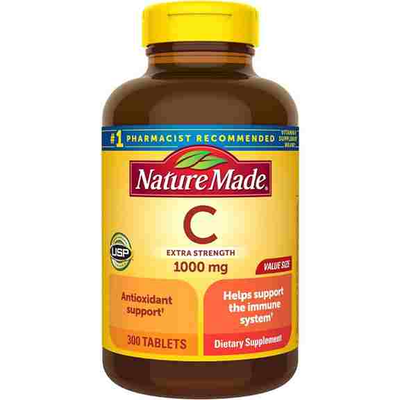Витамин С Nature Made Extra Strength Vitamin C 1000 мг, 300 таблеток nature made витамин с с плодами шиповника медленное высвобождение 1000 мг 60 таблеток