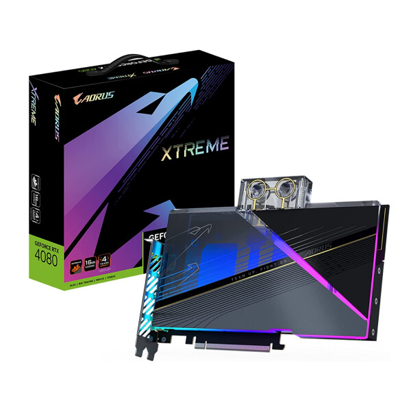 

Видеокарта Gigabyte AORUS GeForce RTX 4080 Xtreme WATERFORCE WB, 16ГБ
