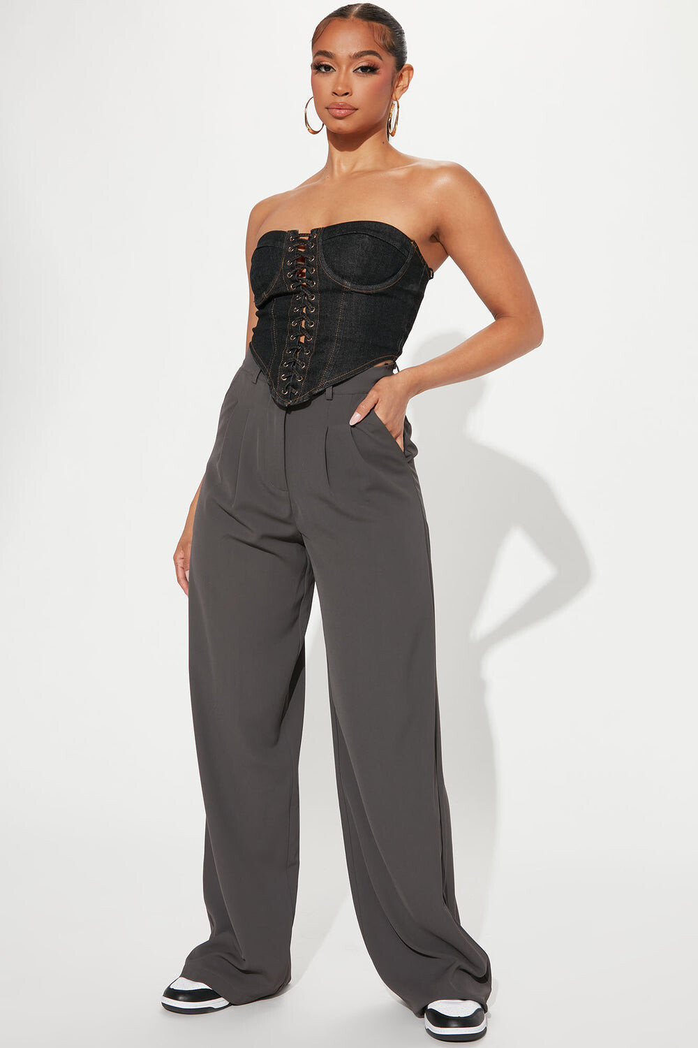 

Брюки Fashion Nova CA11005, угольный