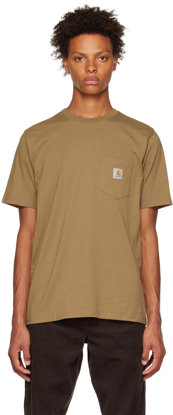 

Футболка цвета хаки с карманом Carhartt Work In Progress