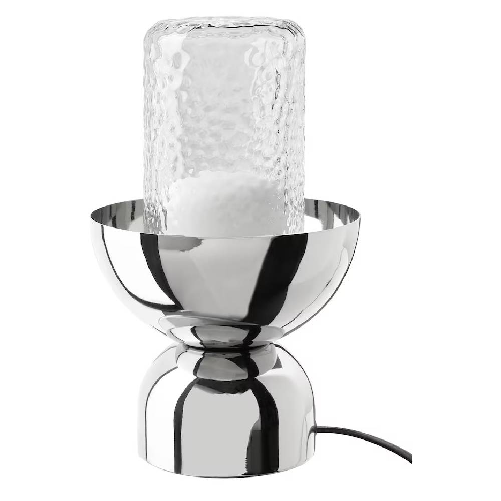 Настольная лампа + лампочка Ikea Ackja/Molnart, серебрянный лампа настольная шарнирная металлическая capi единый размер черный