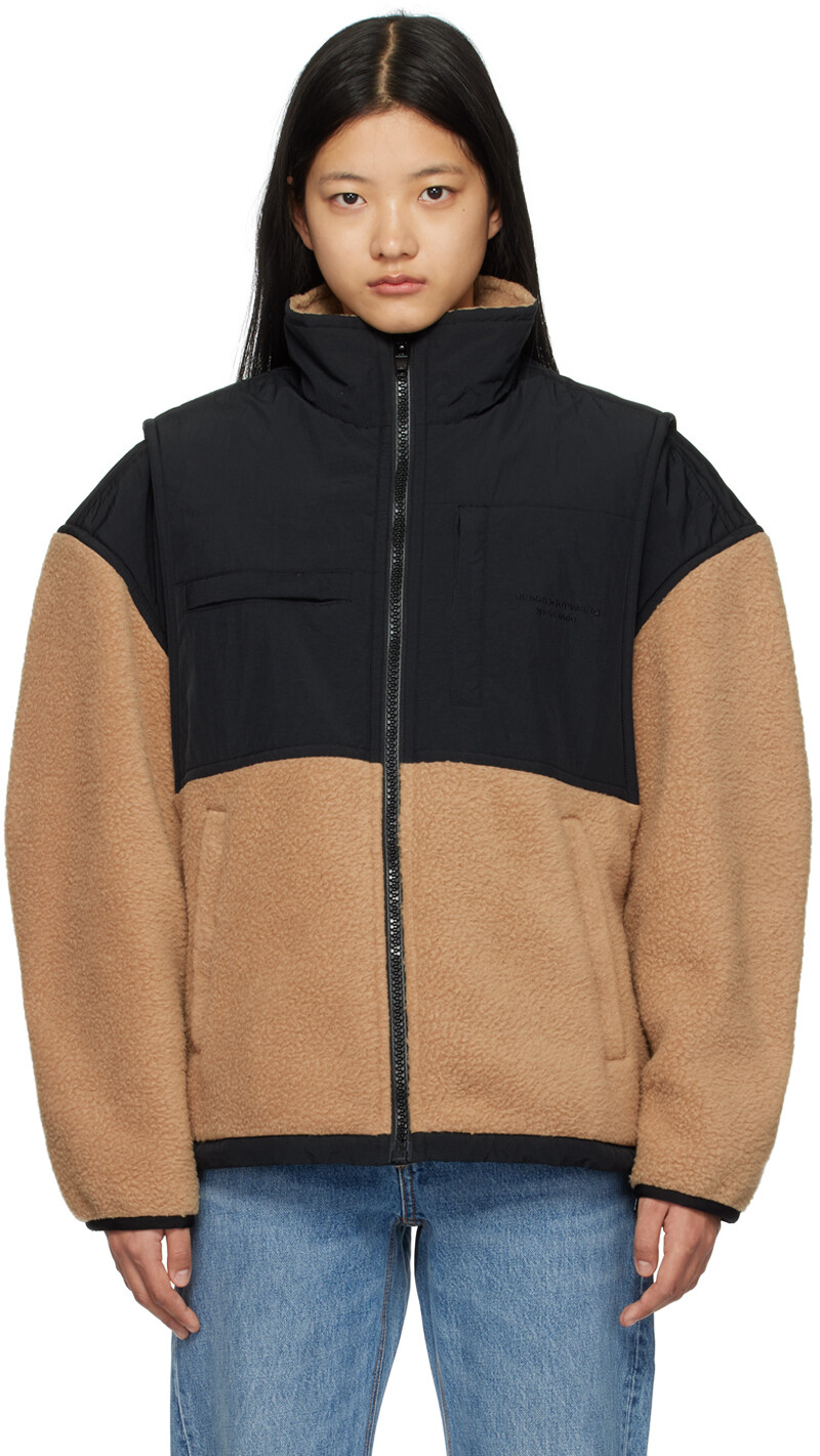

Черно-бежевая куртка со вставками Alexander Wang, Черный
