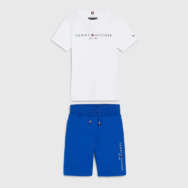 

Комплект футболка и шорты Tommy Hilfiger Kids' Logo, белый/синий