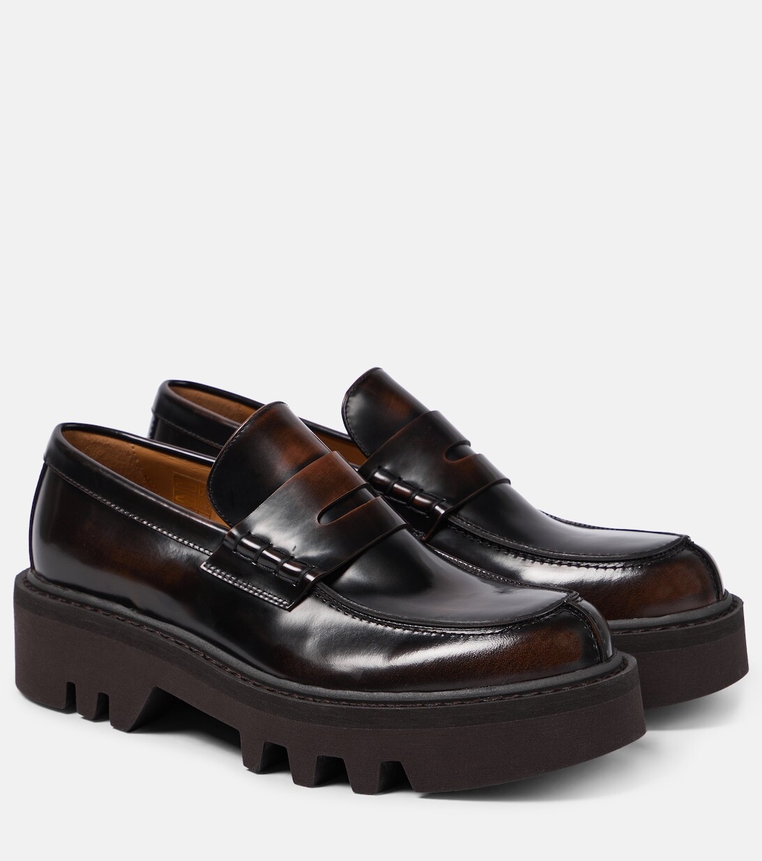 

Пенни-лоферы из кожи Dries Van Noten, коричневый