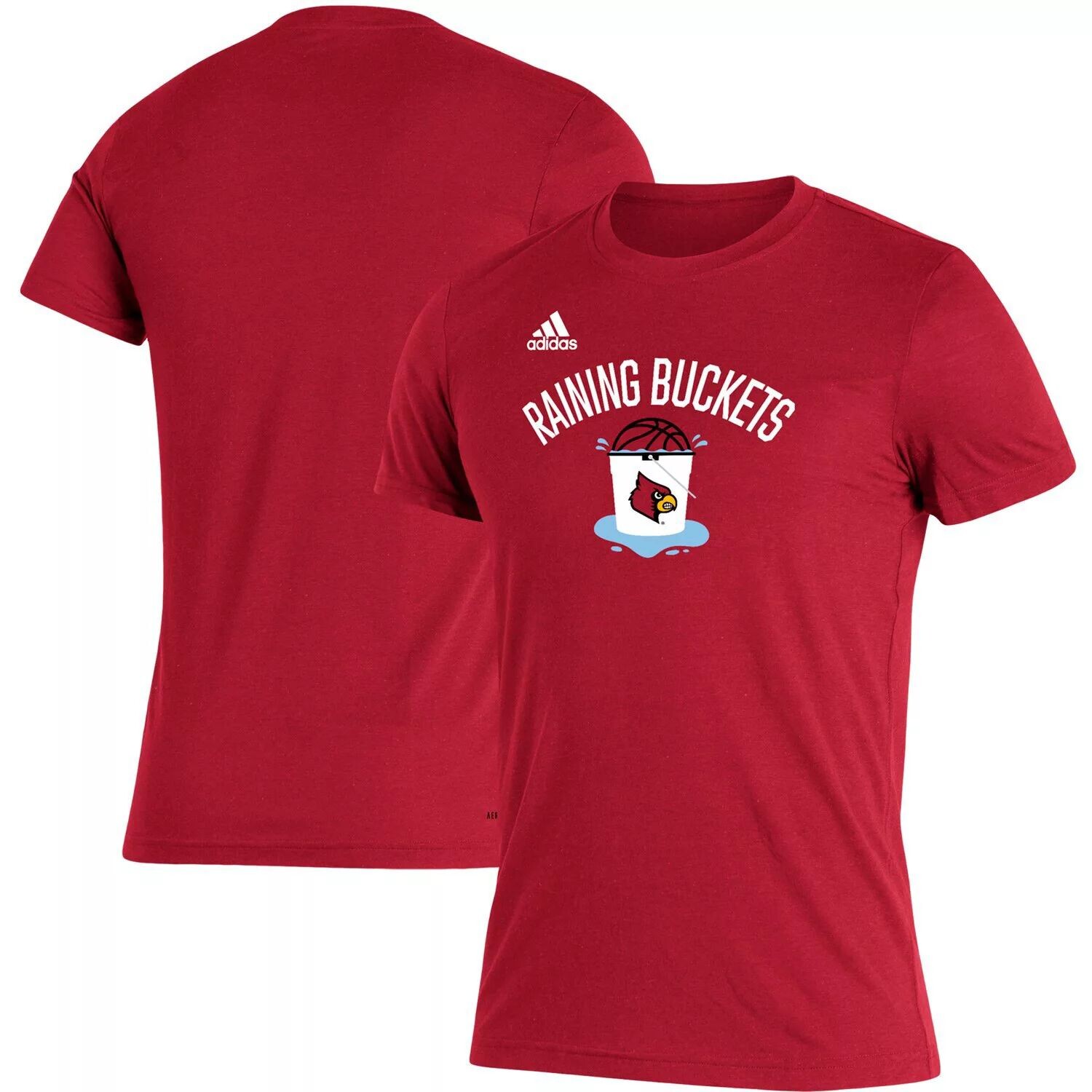 

Мужская красная футболка adidas Louisville Cardinals Raining Buckets Tri-Blend, Красный