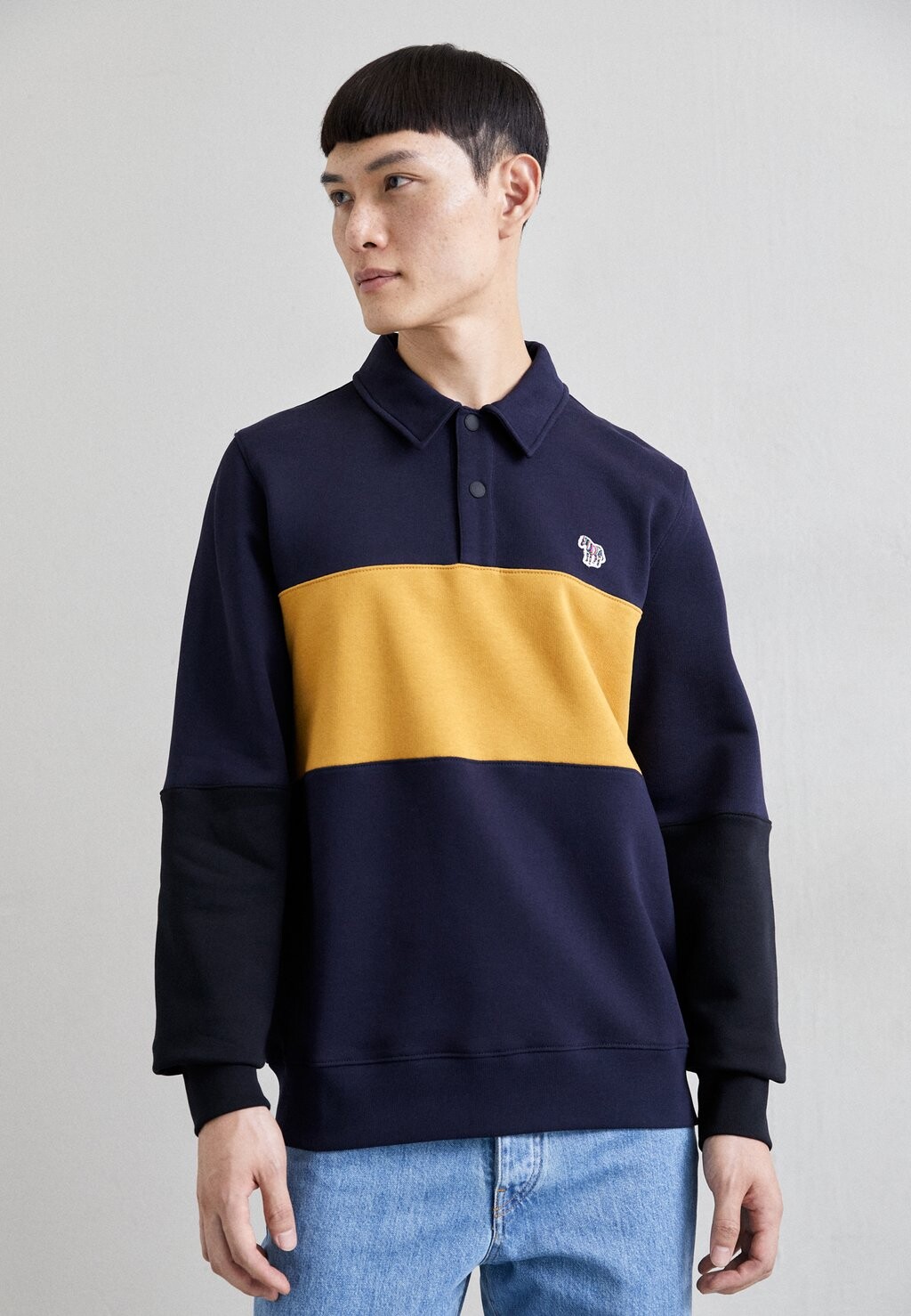 

Футболка с длинным рукавом SNAPCOLLAR ZEBRA PS Paul Smith, темно-синий