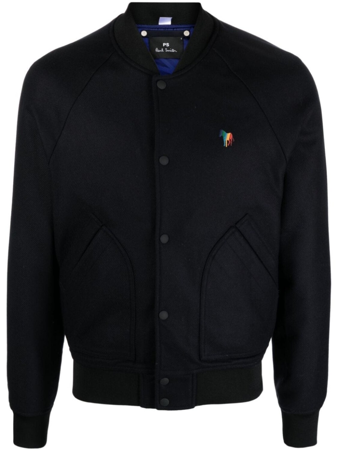 

PS Paul Smith бомбер Wadded с вышитым логотипом, синий