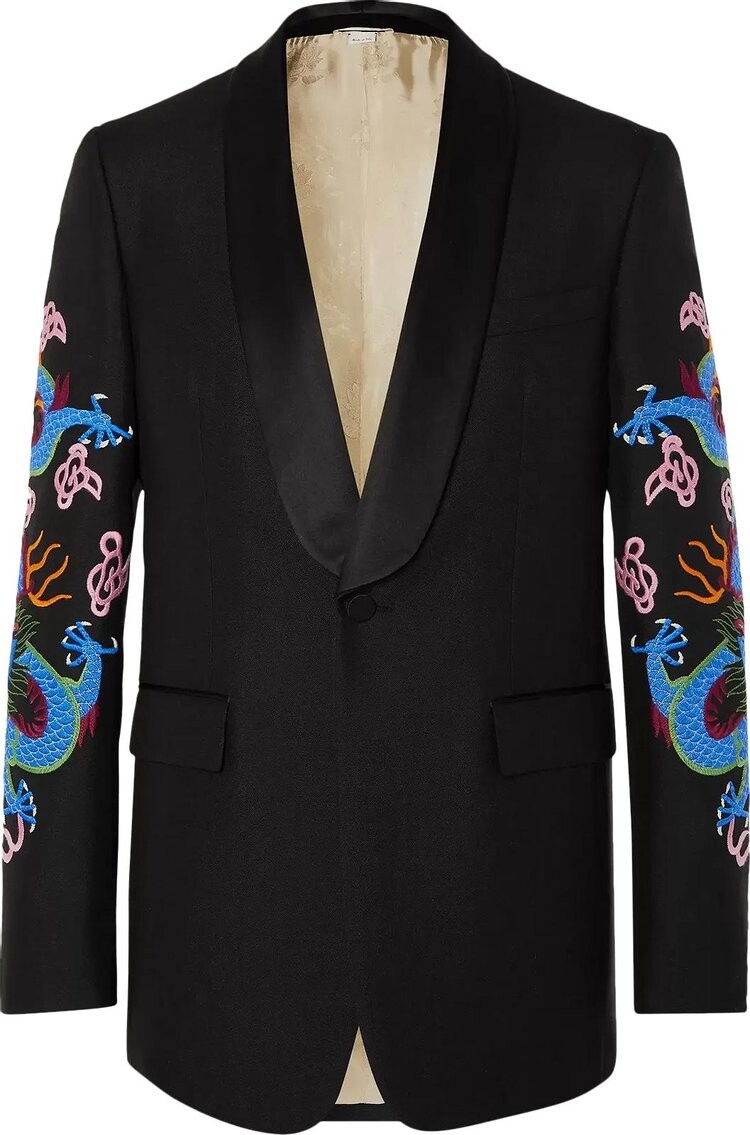 

Куртка Gucci Embroidered Tuxedo Jacket Black, черный