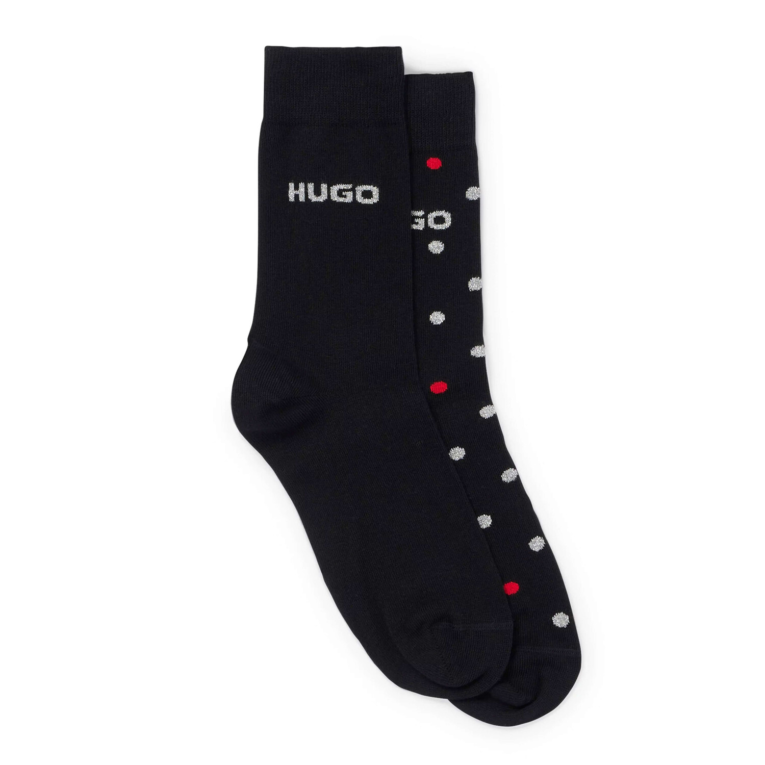 

Набор Носков с Блестящим Логотипом Hugo In A Cotton Blend, 2 пары, черный