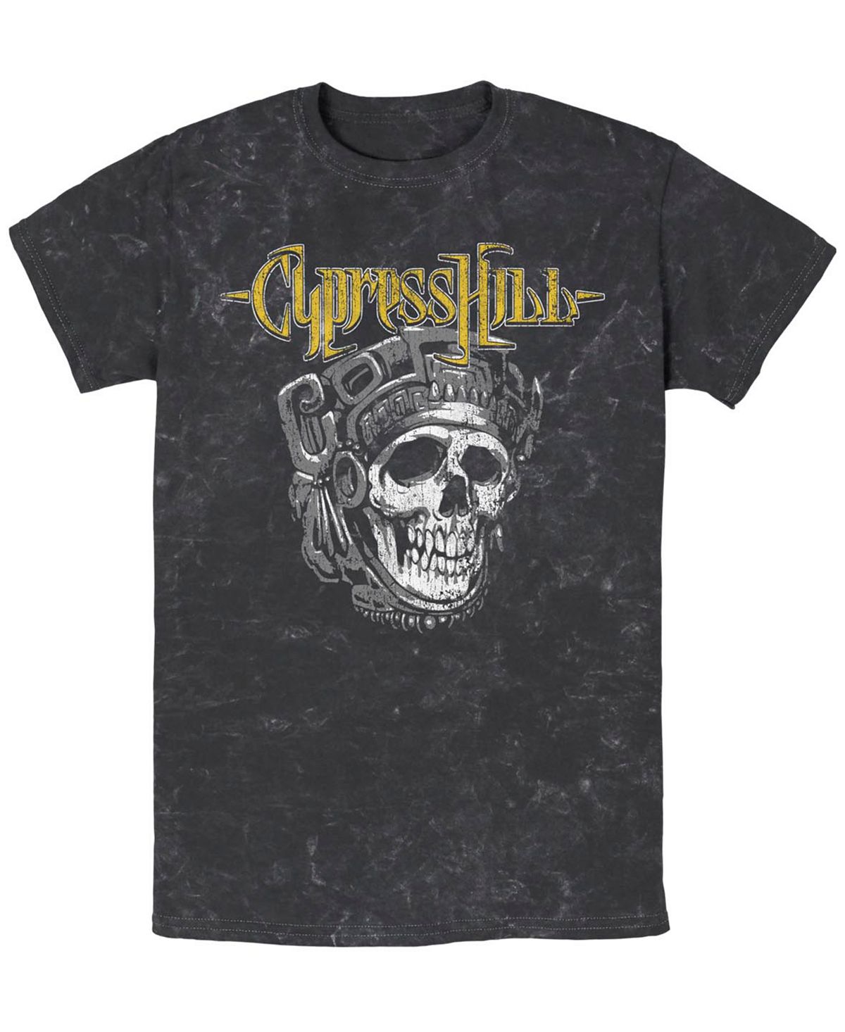 Мужская футболка с коротким рукавом cypress hill aztec skull Fifth Sun, черный