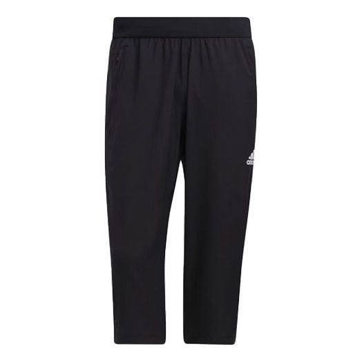 Укороченные спортивные штаны Adidas Aero3s Capri Pb Training Sports Cropped Pants Black, Черный