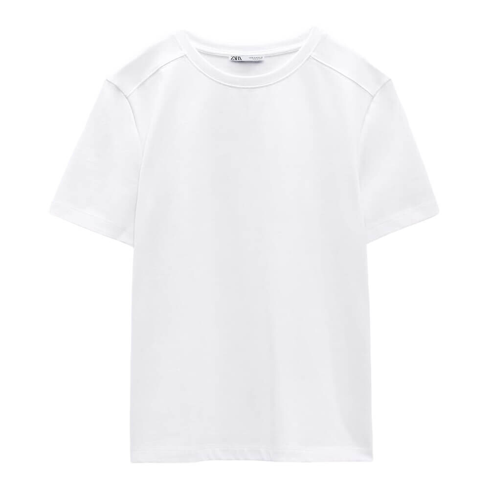 

Футболка Zara Cotton Premium, белый