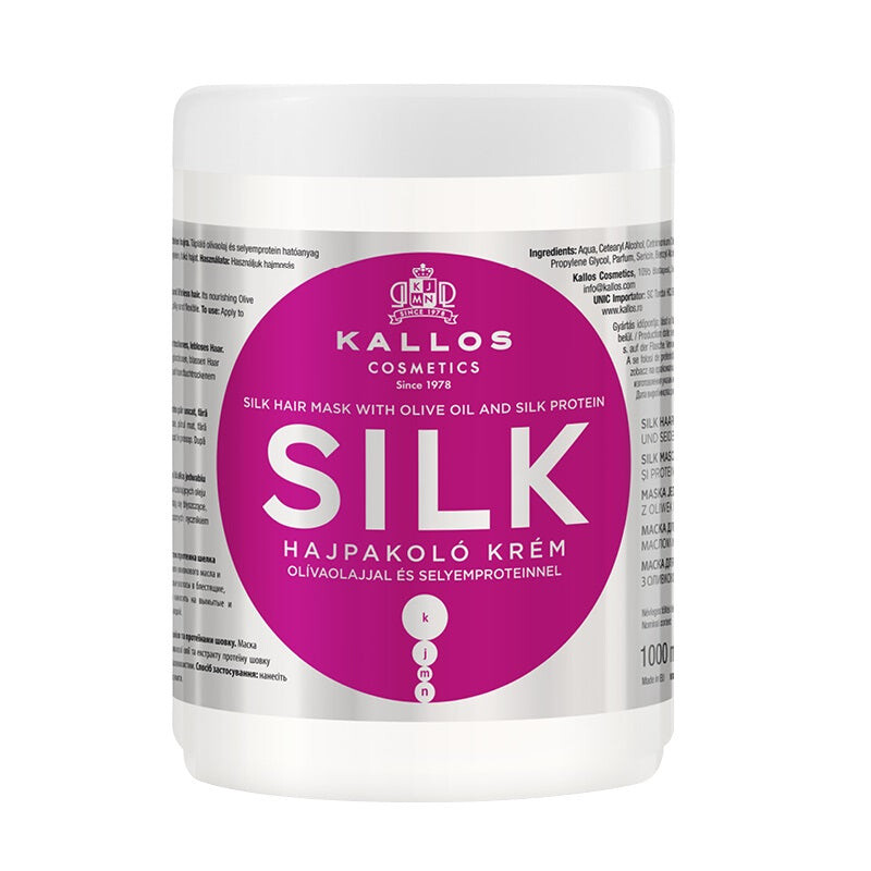 

Kallos KJMN Silk Hair Mask маска для волос с оливковым маслом и протеинами шелка 1000мл