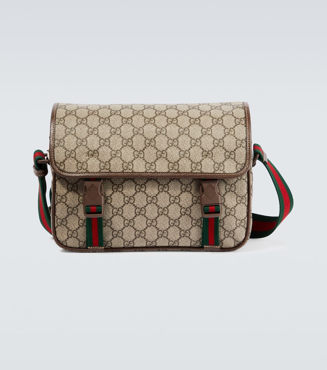 

Сумка-мессенджер gg supreme из холщовой ткани Gucci, бежевый