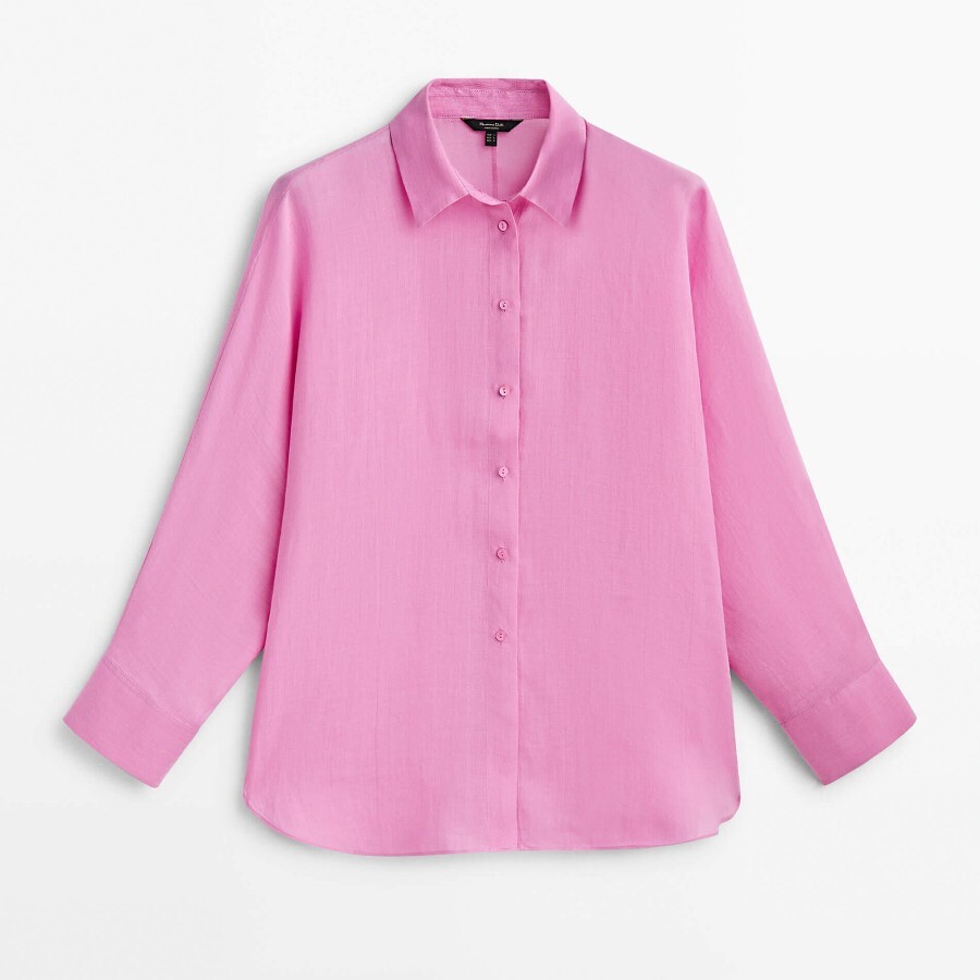 

Блуза Massimo Dutti 100% Ramie, розовый
