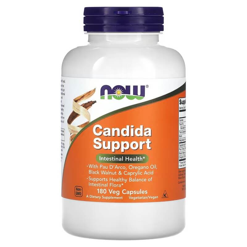 now foods clinical cardio поддержка сердечно сосудистой системы 90 растительных капсул Поддержка Candida NOW Foods, 180 растительных капсул
