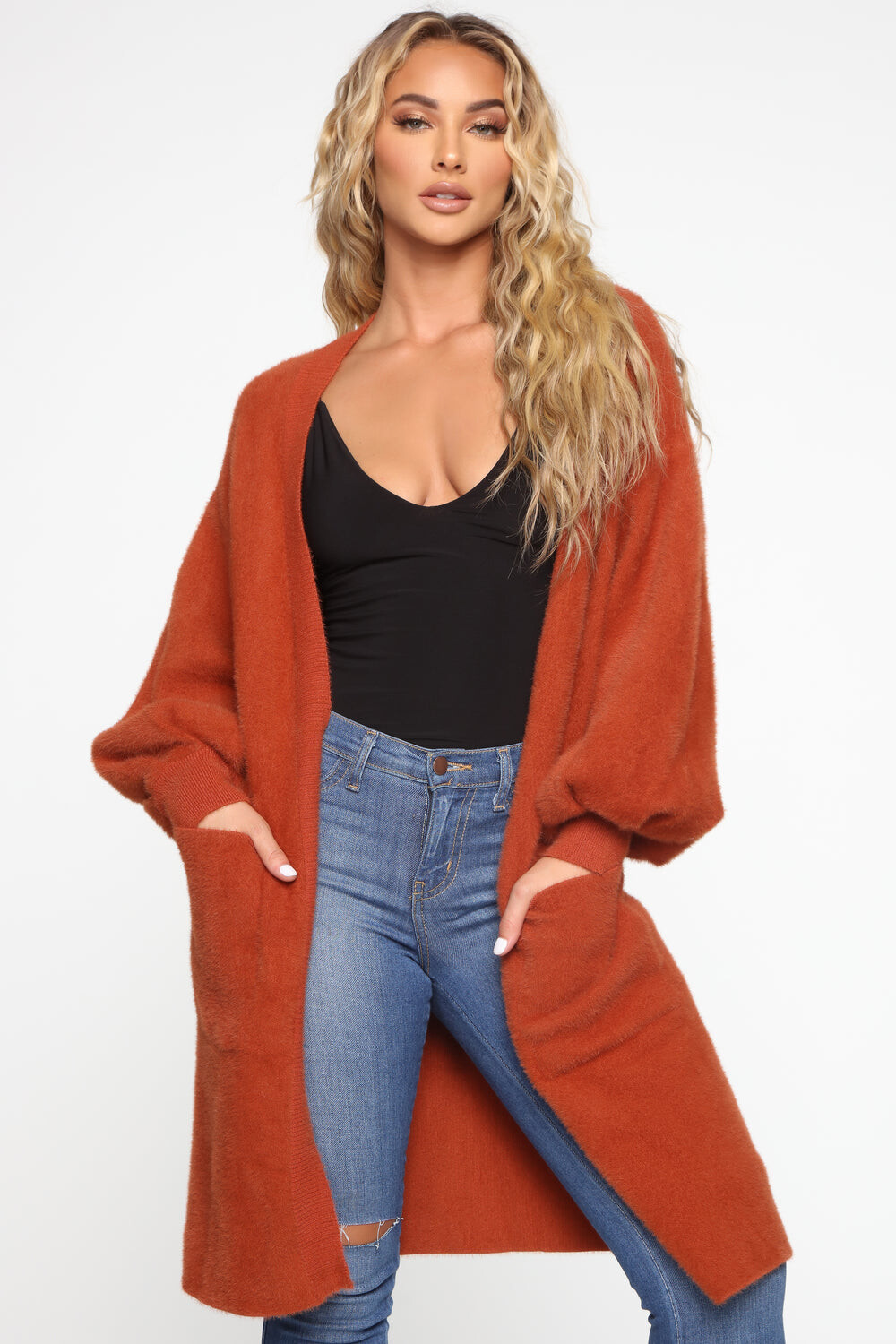 

Кардиган Fashion Nova YLT3008FN, ржавчина, Коричневый