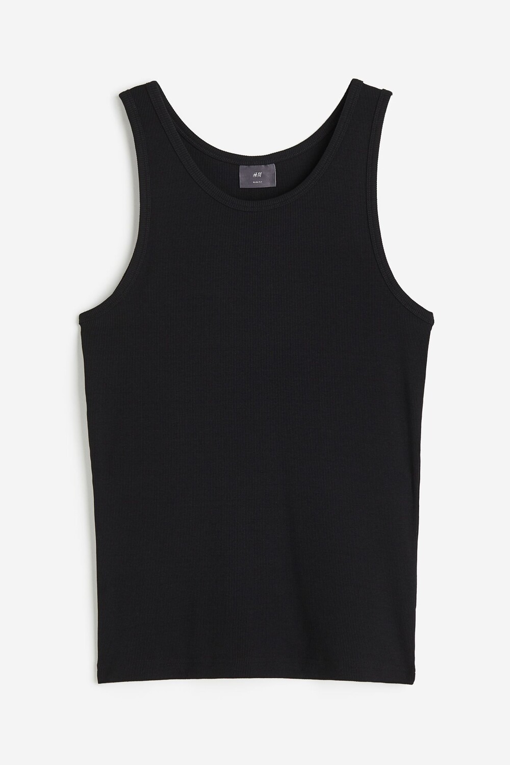 

Майка H&M Slim Fit Ribbed Tank, черный