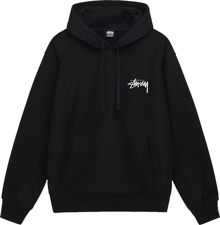 Faded hoodie black store and white