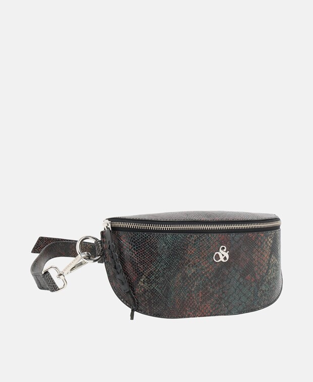 

Кожаная поясная сумка Scotch & Soda, антрацит