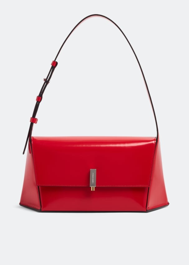 

Сумка FERRAGAMO Geometric shoulder bag, красный