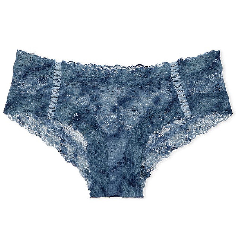 

Трусы Victoria's Secret The Lacie Lace Lace-Up Cheeky Posey Lace-Up, темно-синий