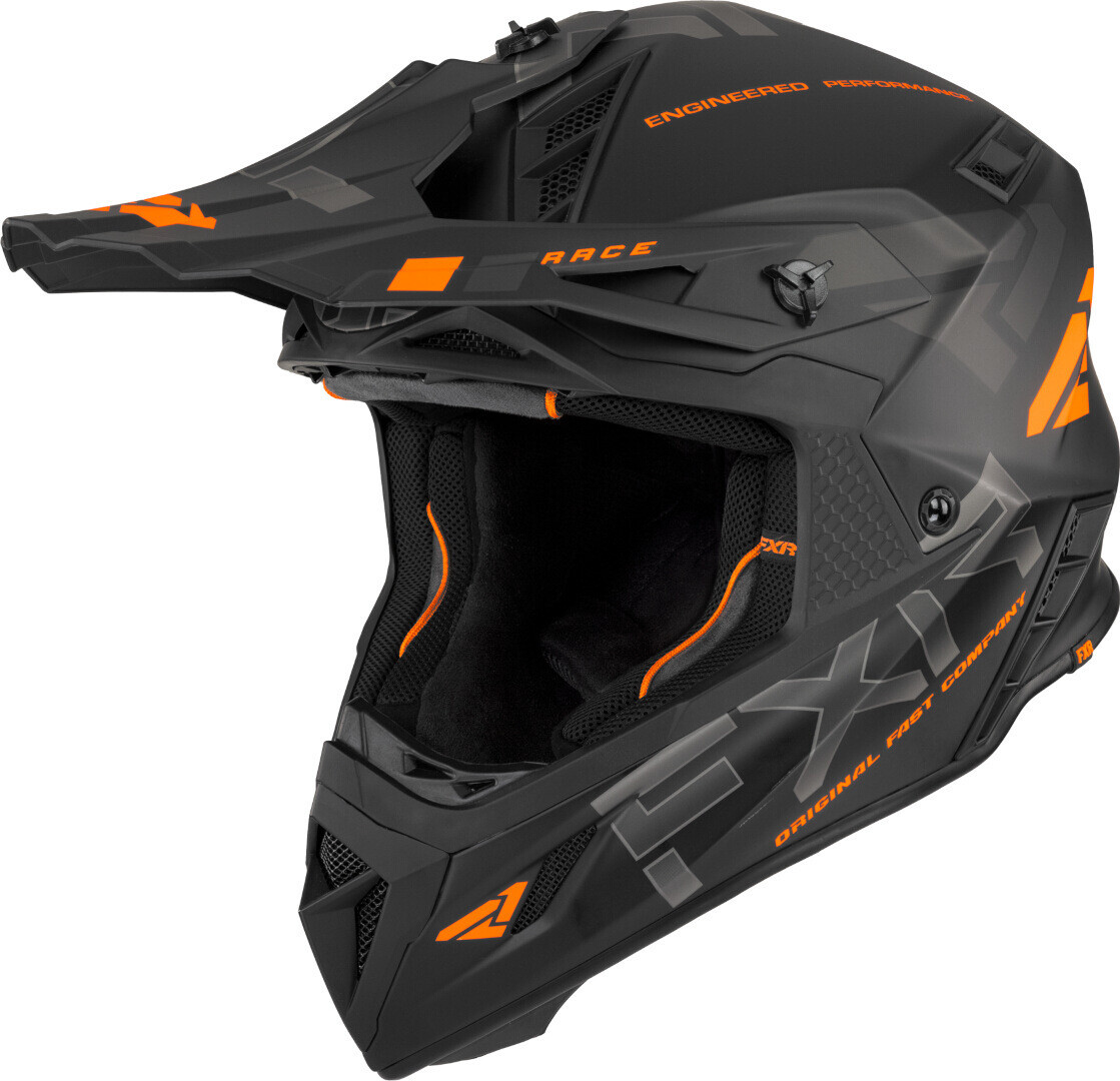

FXR Helium Race Div 2023 Шлем для мотокросса, черный/оранжевый