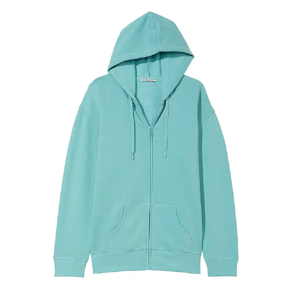 

Толстовка Victoria's Secret Cotton Fleece Full-Zip, голубой, Синий