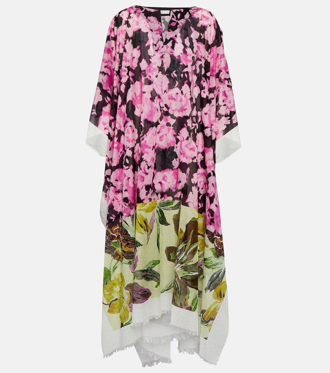 

Пляжное платье из хлопка с принтом DRIES VAN NOTEN, розовый
